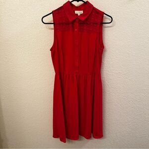 Maison Jules Bright Red Sleeveless Dress (Size Small)